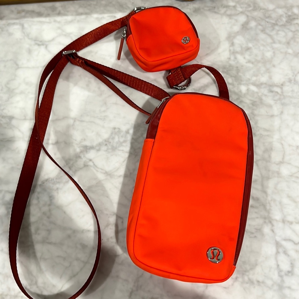 Red/orange lululemon side swing